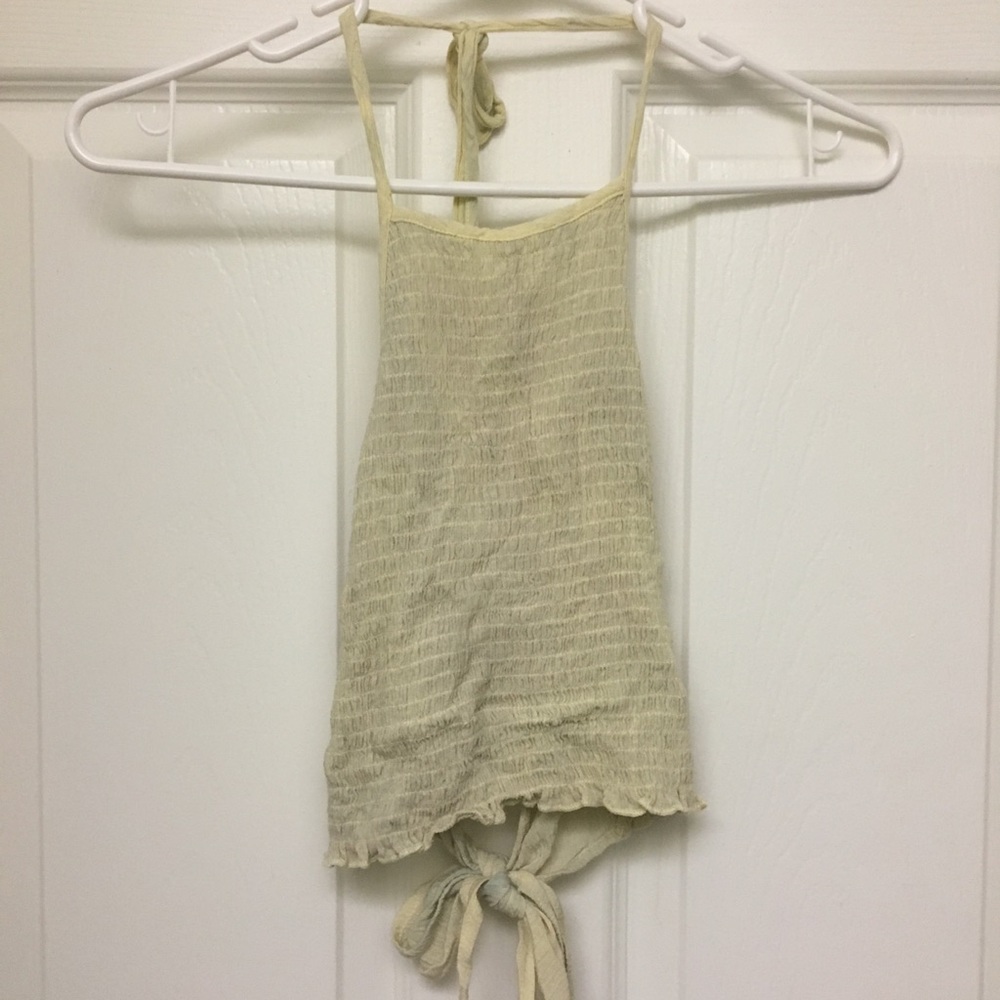 PACSUN SMOCKED HALTER TOP